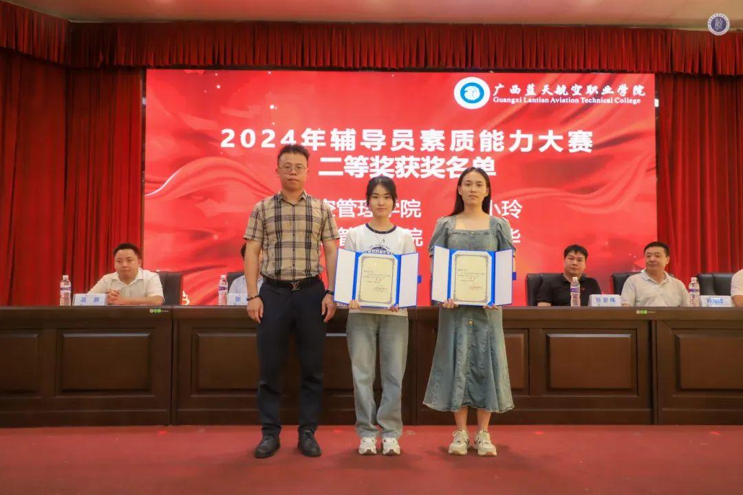 校领导,二级学院领导为获奖辅导员颁奖学校纪委书记,副校长刘小飞作